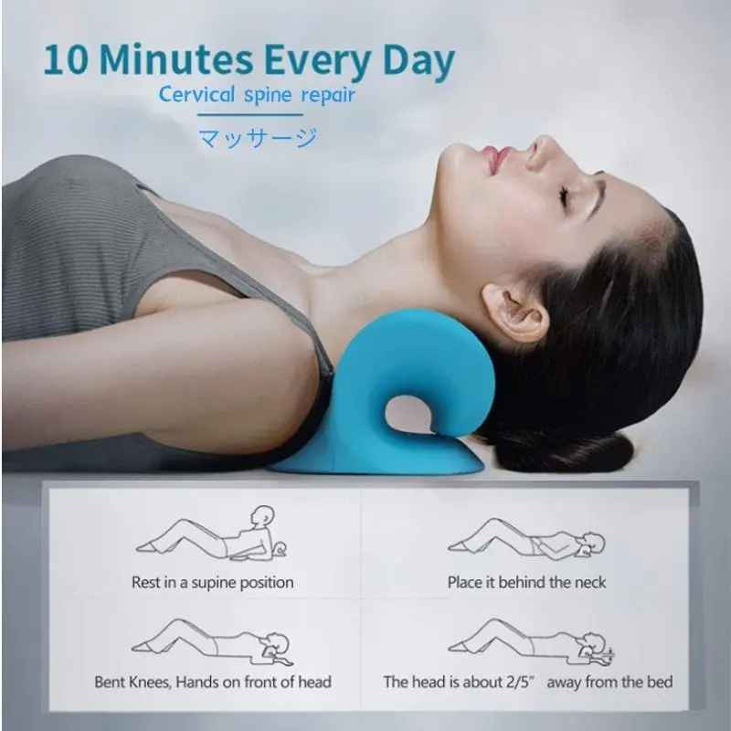 Neck Cloud Cervical Neck Stretcher Pillow Traction Device Pain Relief Massage