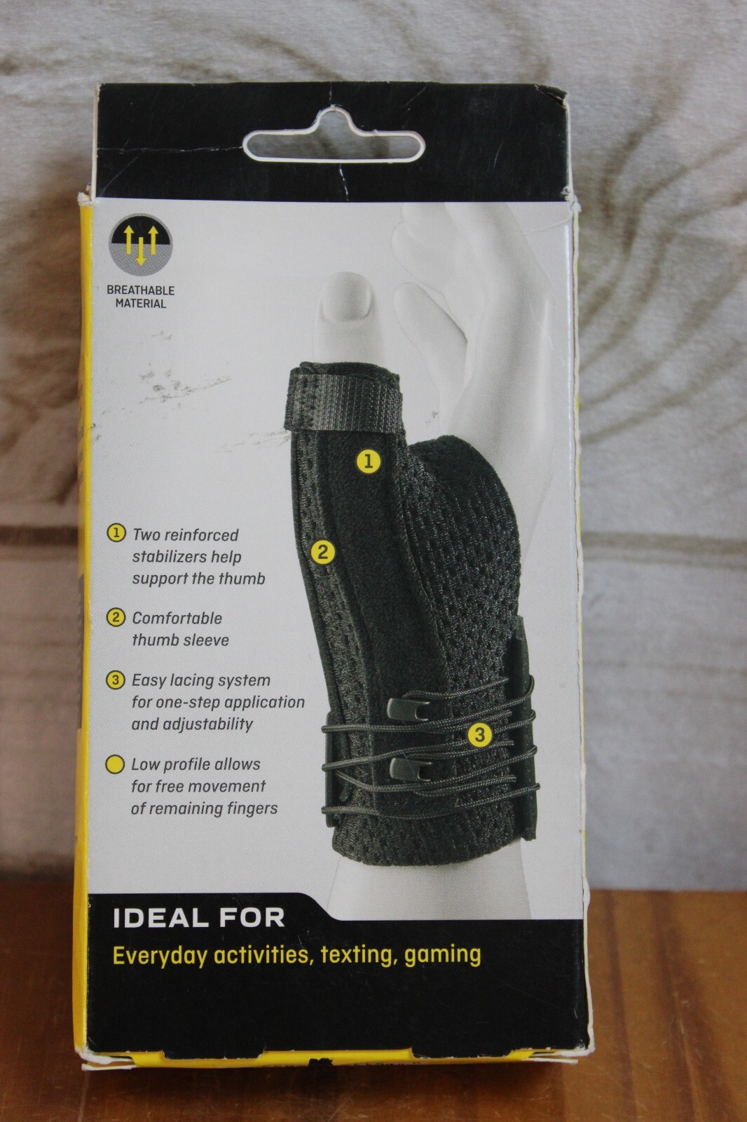 NEW/Open Box ~ Futuro Thumb Deluxe Stabilizer – Size Small/Medium ~ Black