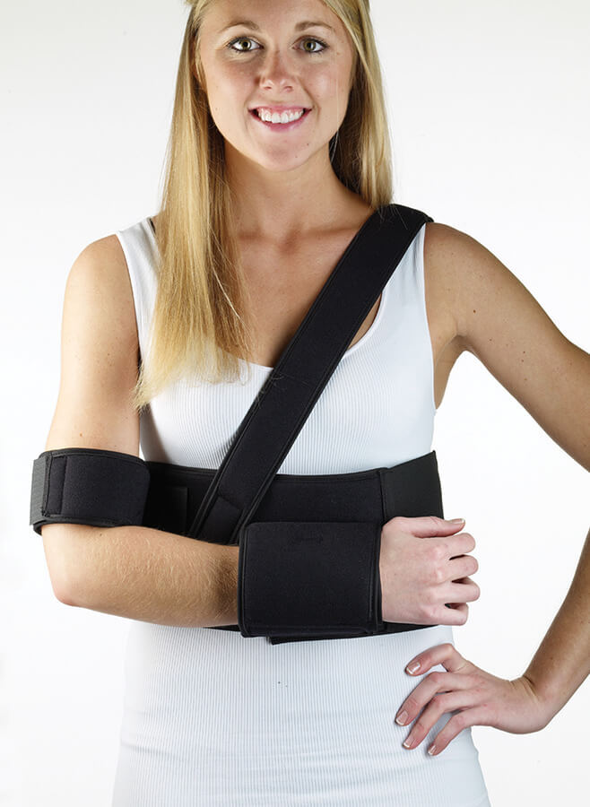 Corflex Universal Comfort Shoulder Immobilizer Padded 6” Chest Band & Arm Cuffs