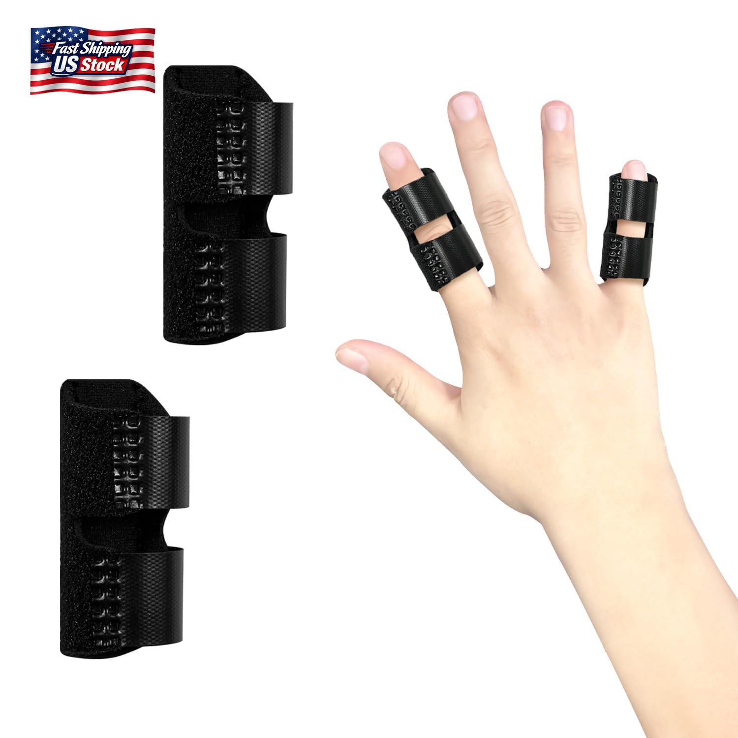 2 PCS Small Finger Splint, Adjustable Trigger Finger Splint, Straightener for Br