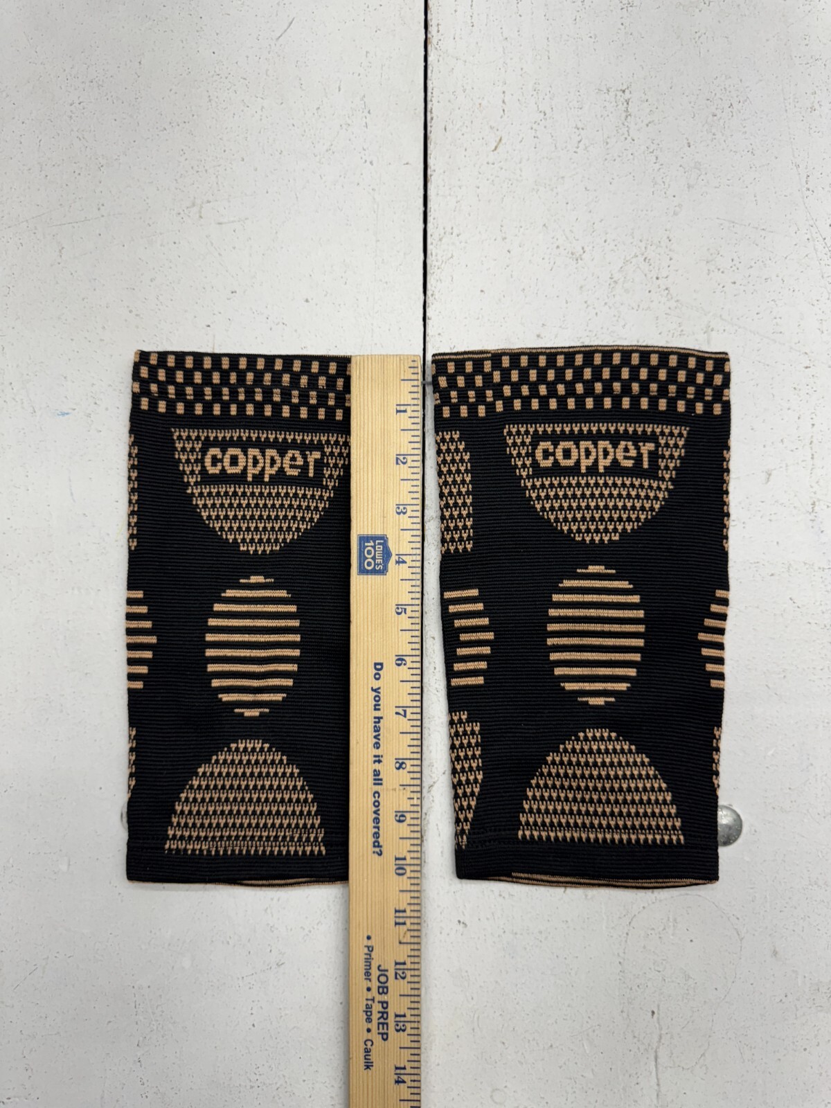 2 Pack Copper Black Compression Knee Sleeves Adults One Size