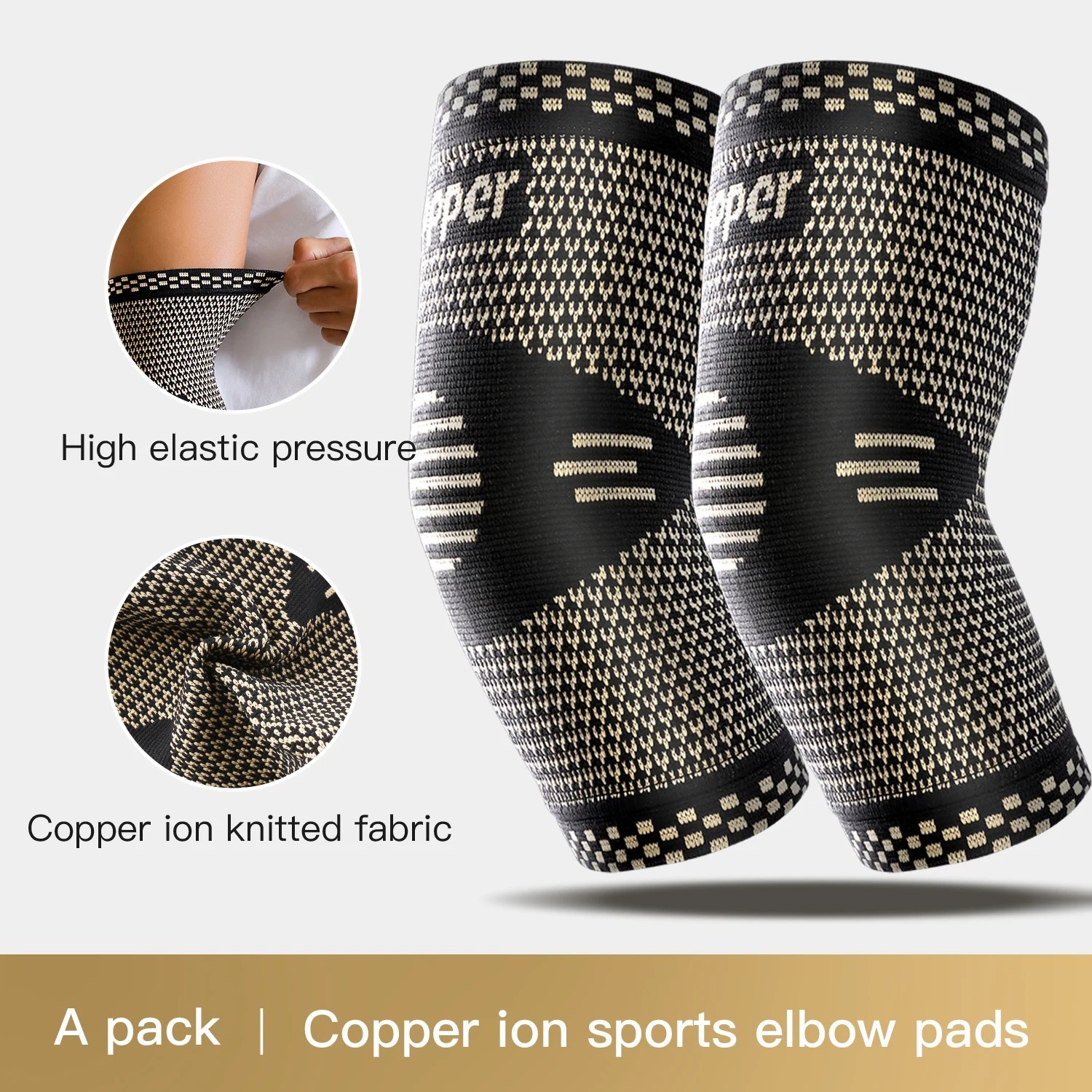 2PCS Elbow Brace Compression Sleeve Tennis Golf Elbow Support Tendonitis Pain