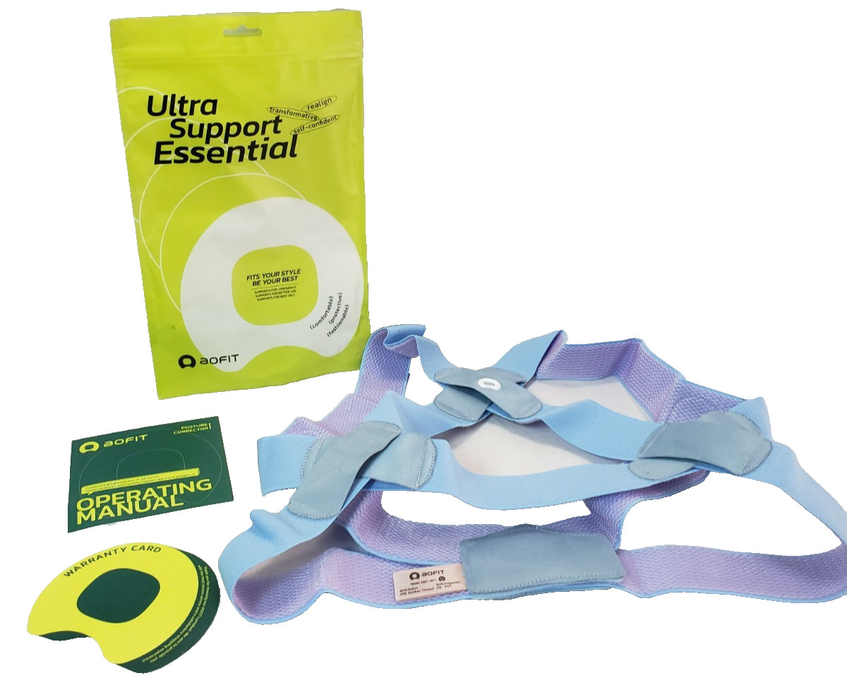 AOFIT Womens Posture Corrector X-Shaped Back Brace Invisible Under Clothes, L