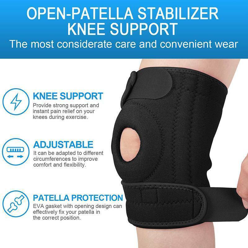 New Patella Knee Sleeve Compression Brace Support Meniscus Pad Sports Joint Pain