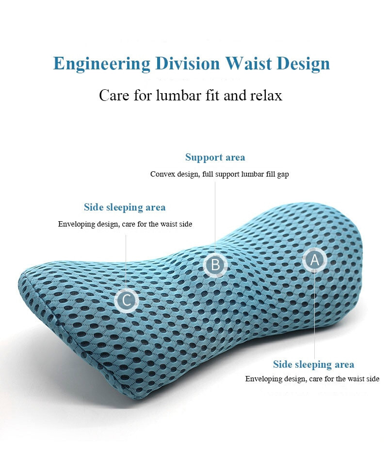 Lumbar Support Pillow for Sleeping, Memory Foam Neo Cushion Back Support Pillow