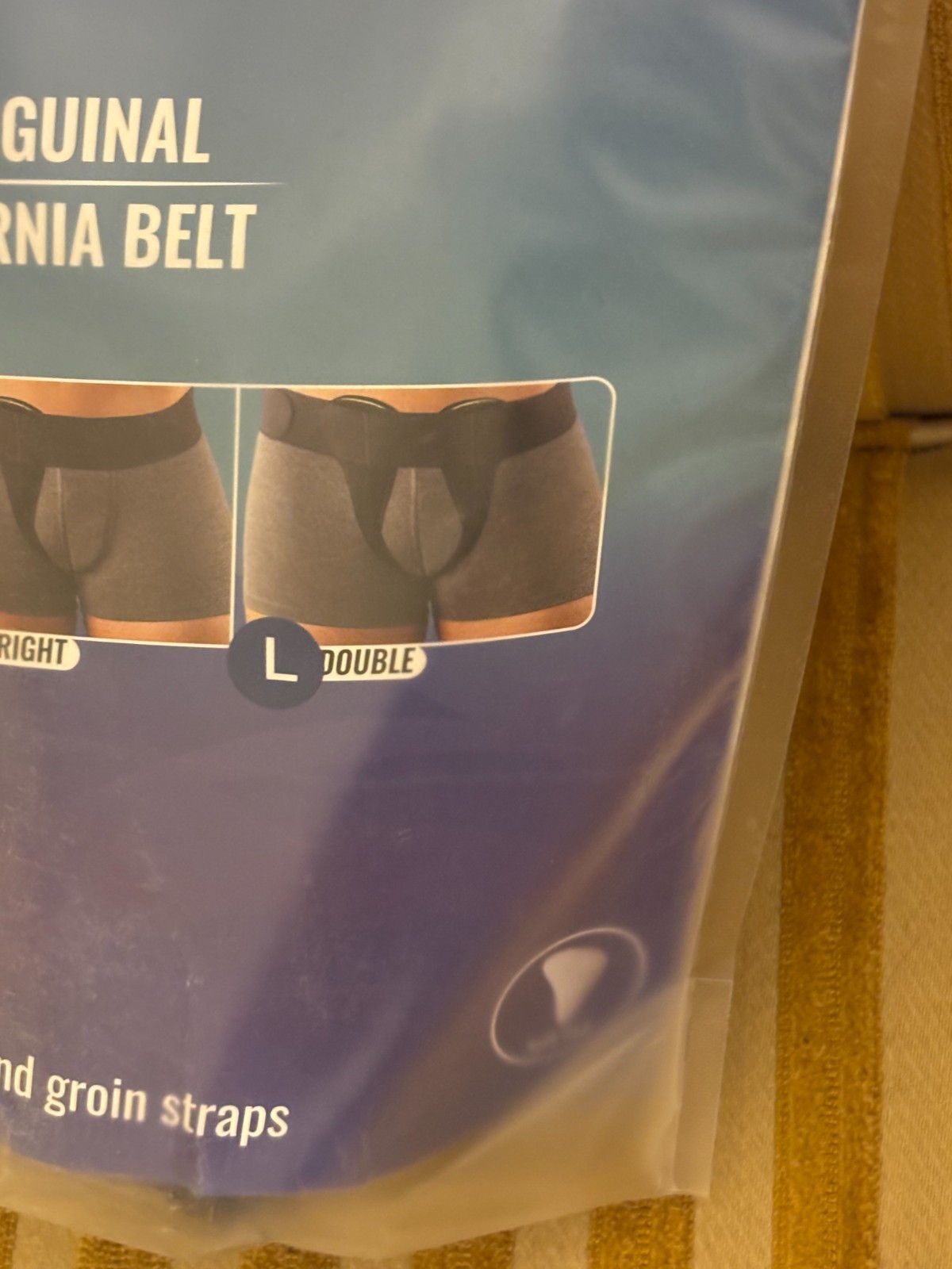 BRAND NEW Inguinal Groin Hernia Belt Movibrace DOUBLE Black Large Truss M59 BEST