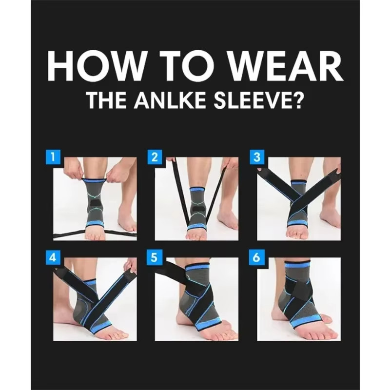Adjustable Ankle Support Compression Ankle Brace Protector for Running Basketbal