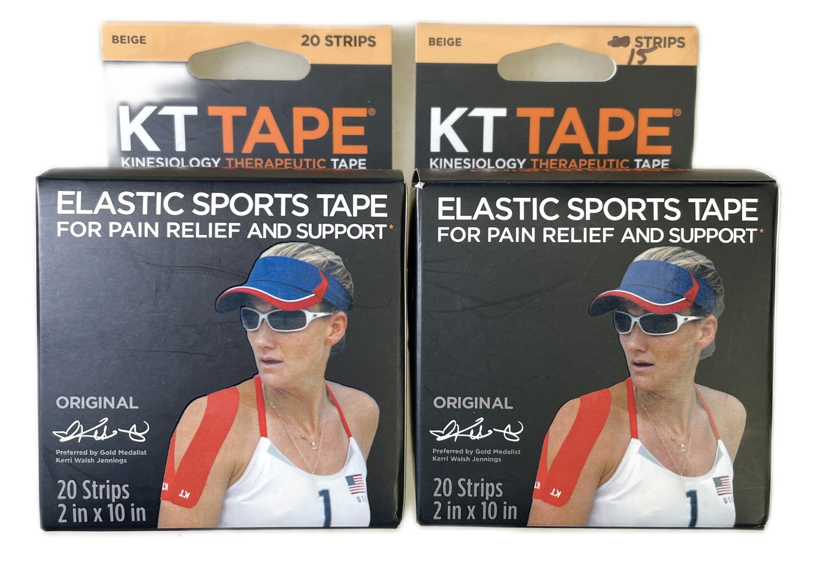 KT Tape Kinesiology Therapeutic Sports Tape Original 35 Strips Beige