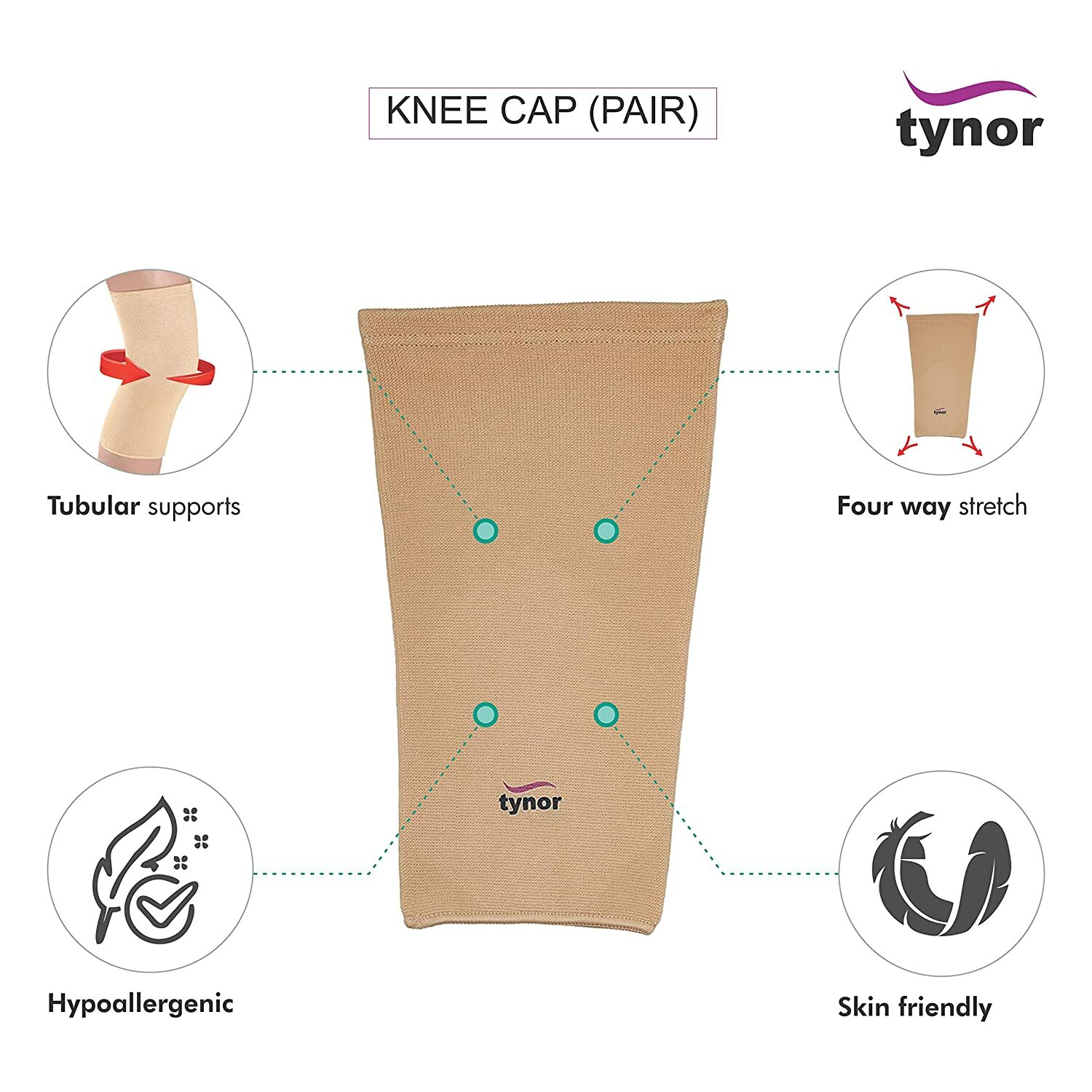 RSINC Tynor Knee Cap Pair (COLOR MAY VARY )M,L,XL INDIA