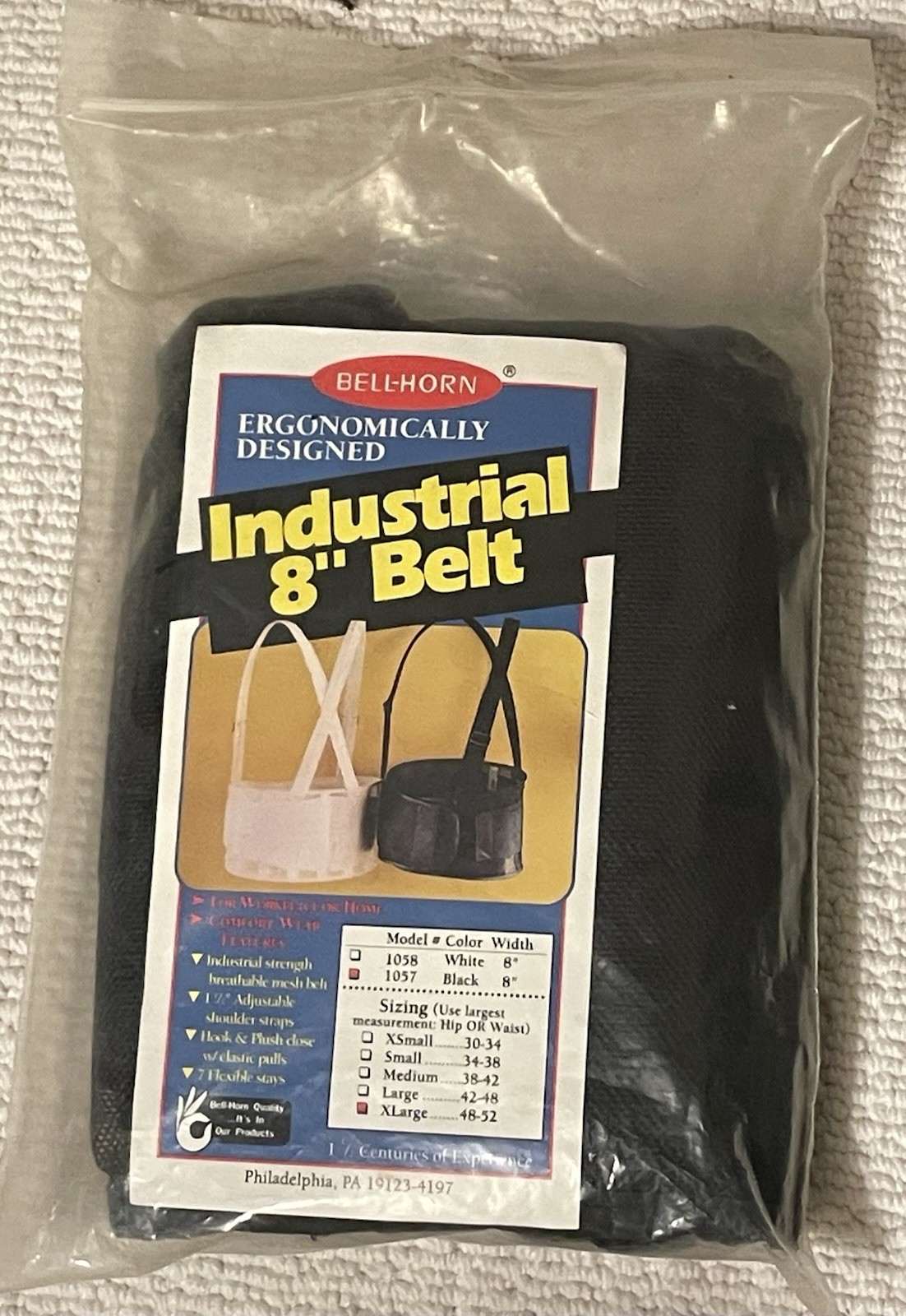 Bell-Horn Industrial Back Support X-Large XL (48”-52”) BRAND NEW IN PACK!!