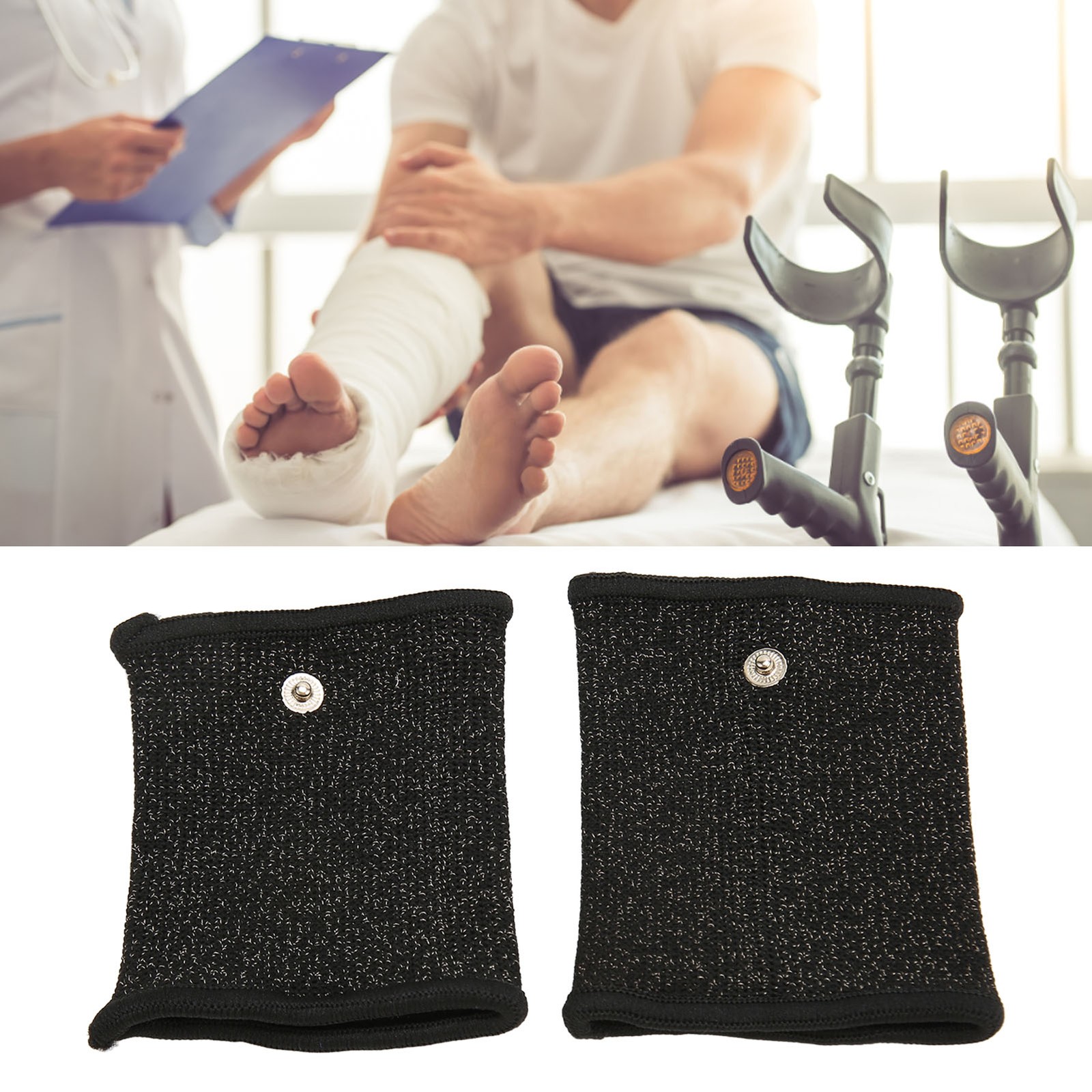Tens Conductive Wristband Conductive Soft Elastic Electrode Wrist Support F Fit