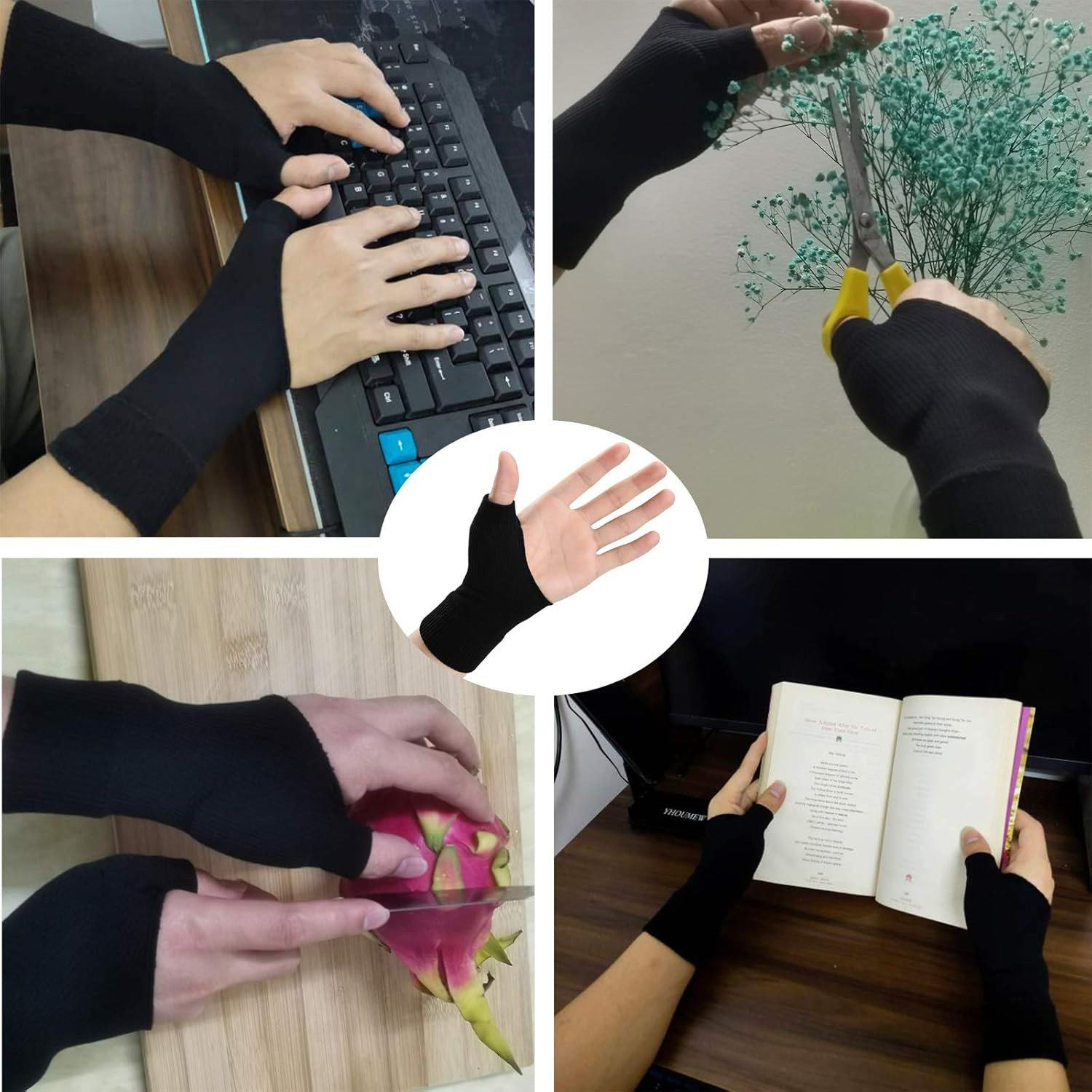 Thumb Arthritis Compression Gloves(1 Pair),Breathable Wrist Support Brace Finger