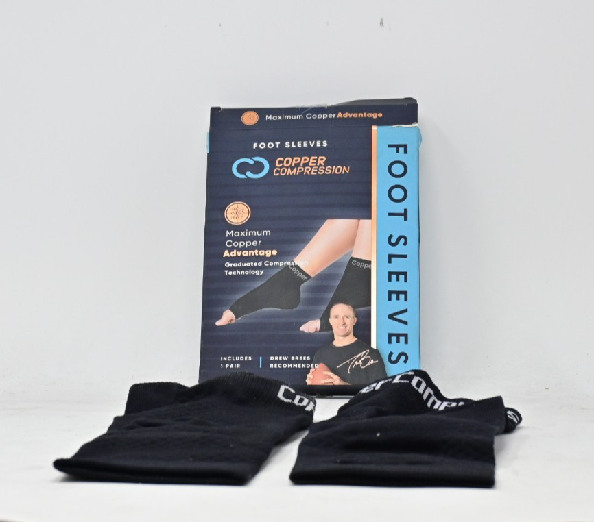 Copper Compression 2 Pack Copper Infused Foot Sleeve Large/X-Large