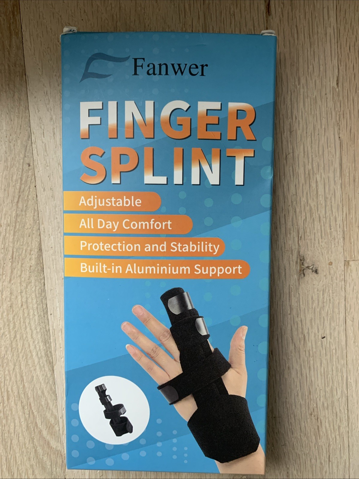 Fanwer Finger Splint, Adjustable All Day Comfort -Open Box
