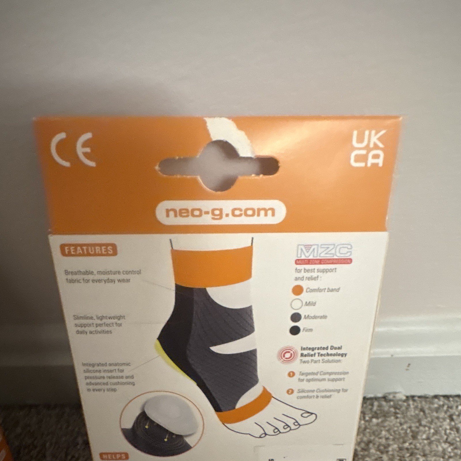 2 PACK – Neo G Plantar Fasciitis Support Sleeve L Black Breathable Compression