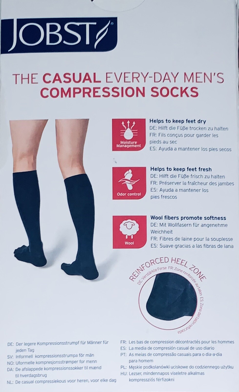 JOBST For Men Casual 30-40mmHg Knee High Socks Khaki Knee CT Full Calf XL NEW