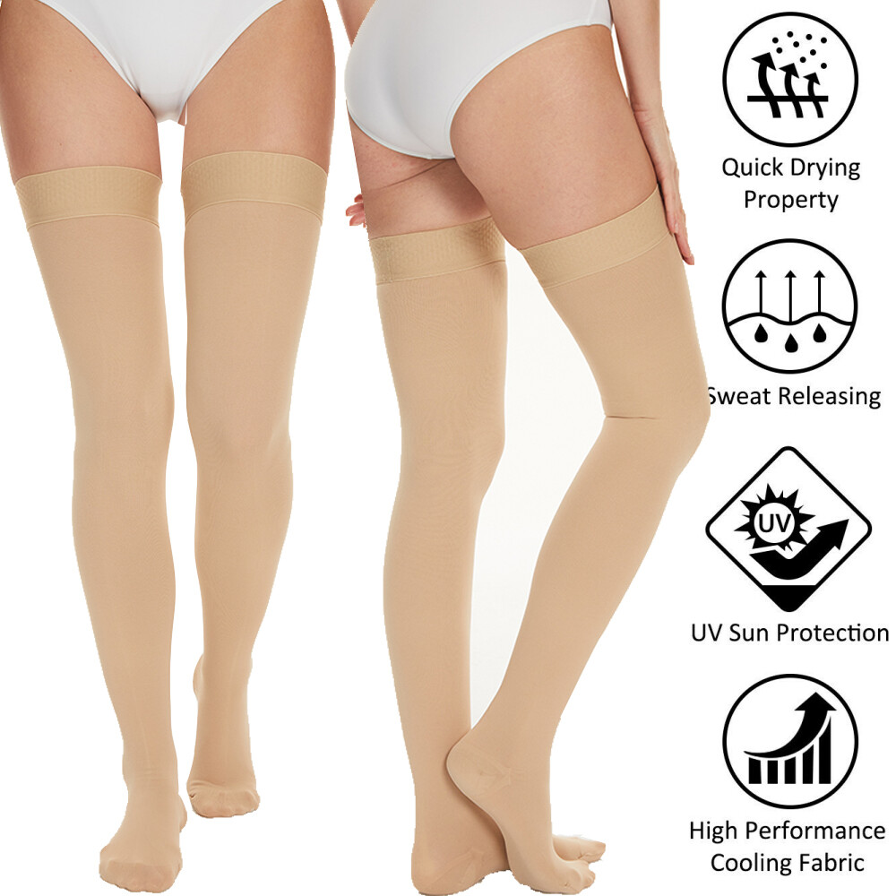 Extra Long Compression Socks Thigh High Over the Knee High Plus Size Stockings