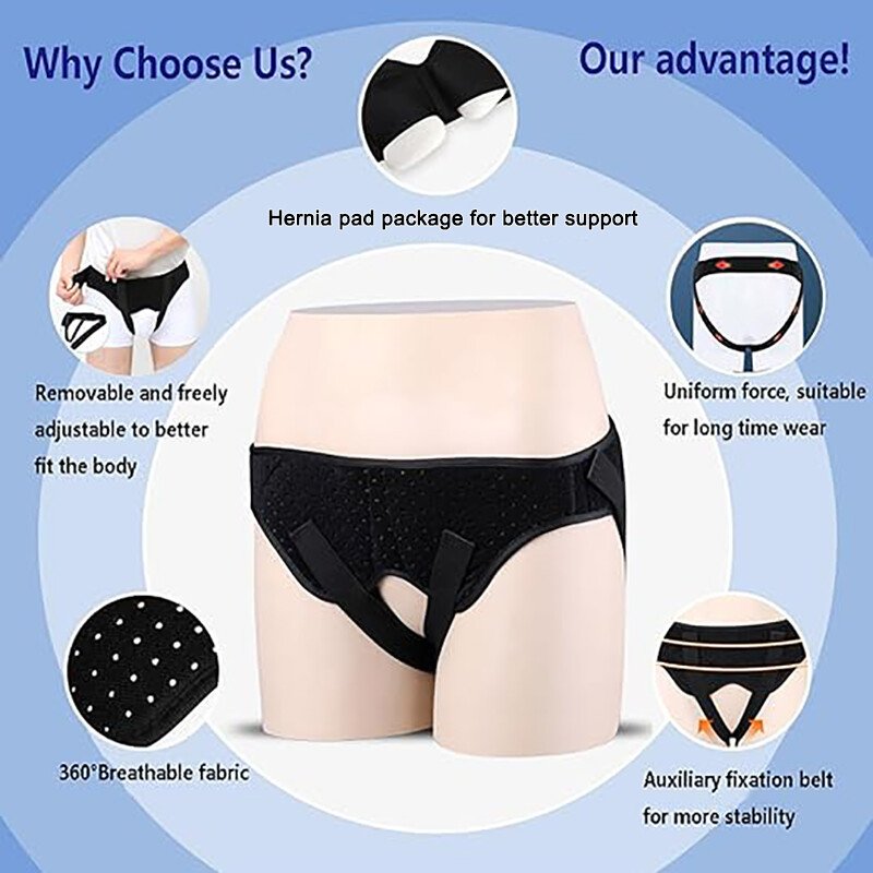 US Ergonomic Umbilical Hernia Belt Abdominal Support Binder with Compression Pad