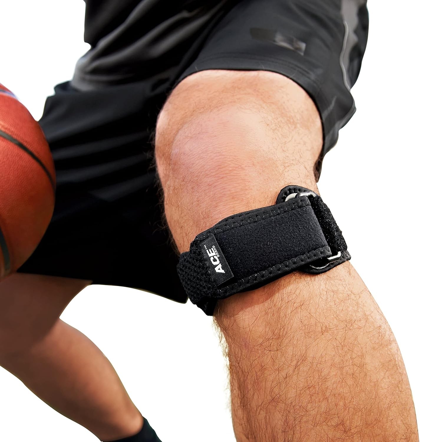 ACE Brand Knee Strap, Adjustable, Black, 1/Pack 207359