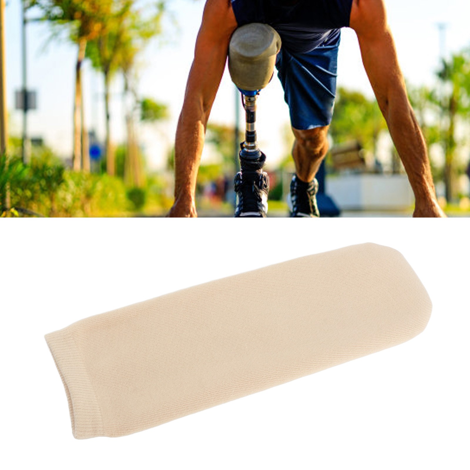 Prosthetic Stump Shrinker Below Knee Thickened Gel Prosthetic Sleeve L 35cm