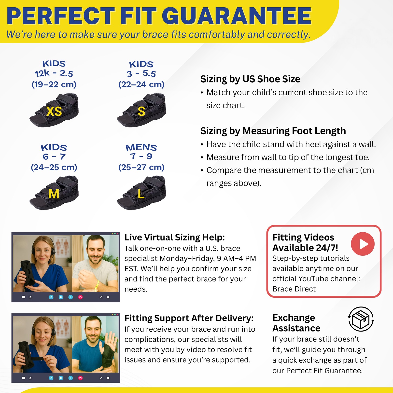 Kids Pediatric Post Op Shoe- Square Toe Fracture Shoe for Foot Injury