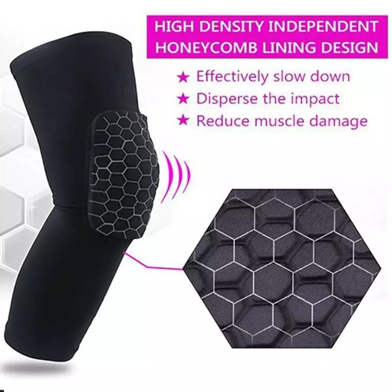 Knee Pad Leg Protector High Crashproof Antislip Honeycomb Compression Sleeve Gym