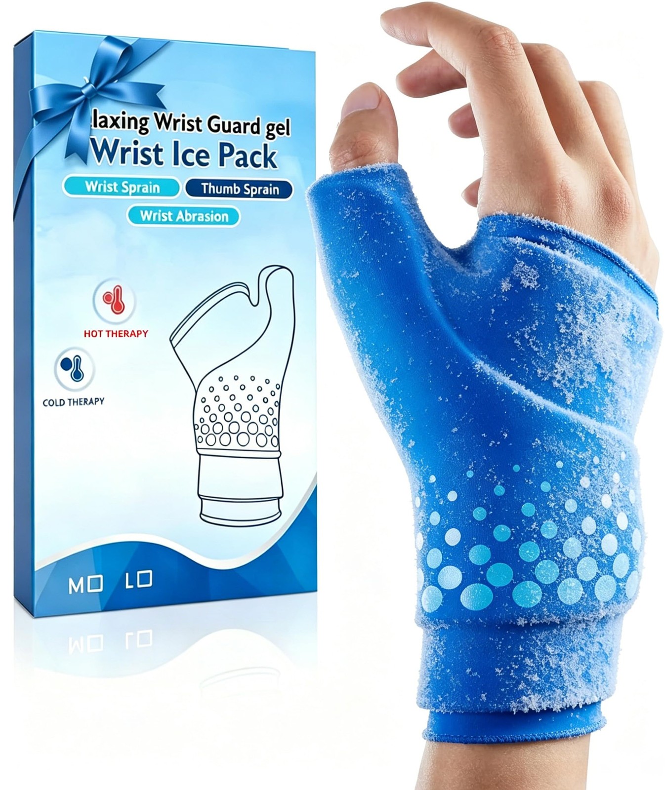 Aookellb thumb wrist ice pack blue L/XL