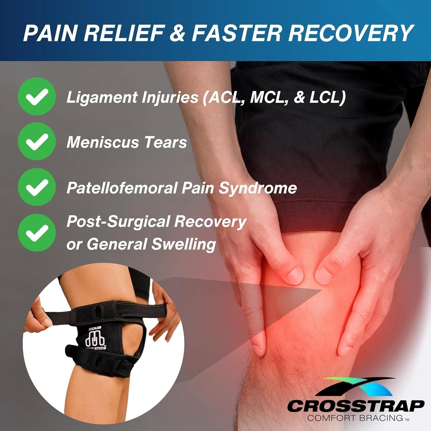 Patellar Tendon Knee Strap Brace – Patella Support for Men & Women Pain Relief
