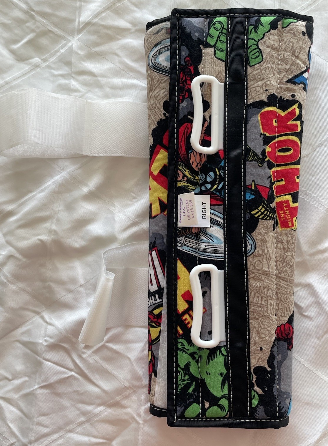 Pedi-Wrap Pediatric Right Leg 13” Immobilizer With Straps Marvel Spiderman Thor