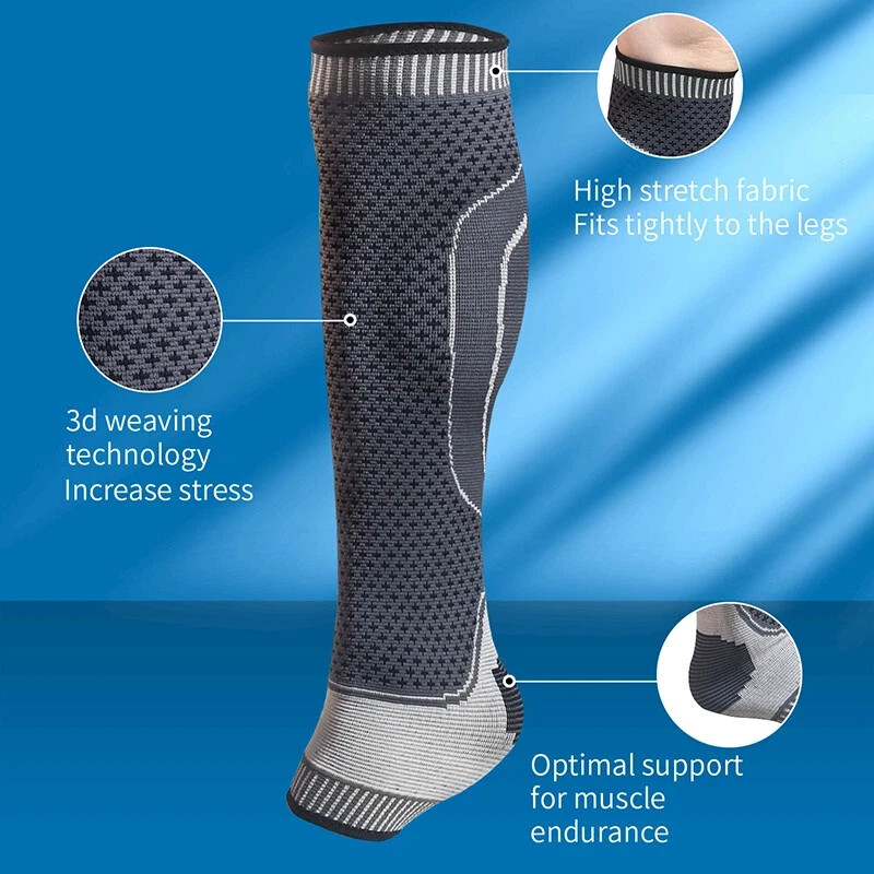 Calf Compression Sleeve Ankle Brace Leg Support Socks Foot Fasciitis Pain Relief