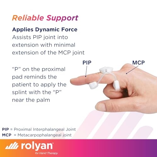 Rolyan Sof-Stretch Finger Extension Splint, White, X-Large White – 1 Pack
