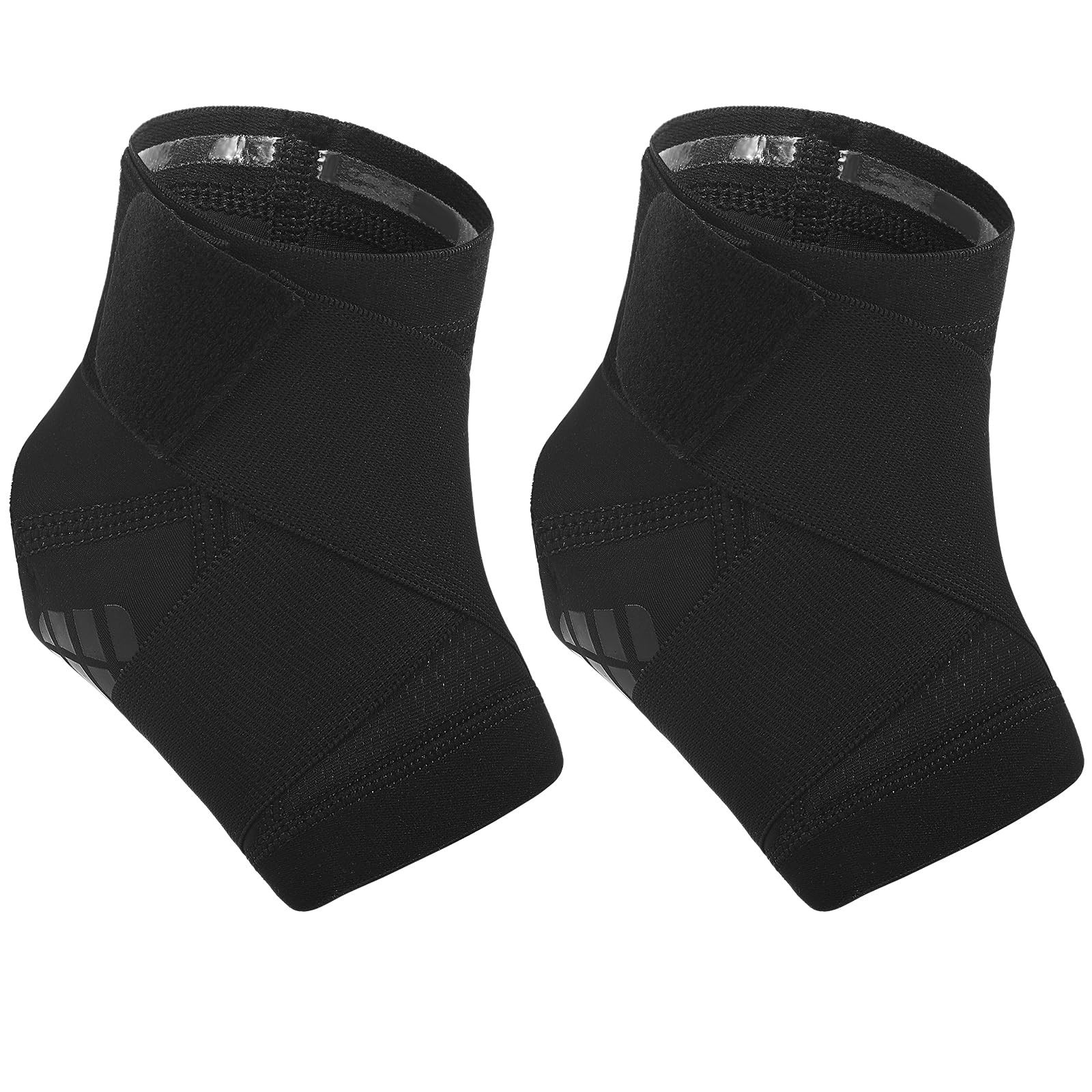 2PCS Waterproof Ankle Brace Breathable Nylon Wrap Foot Support Compression Black