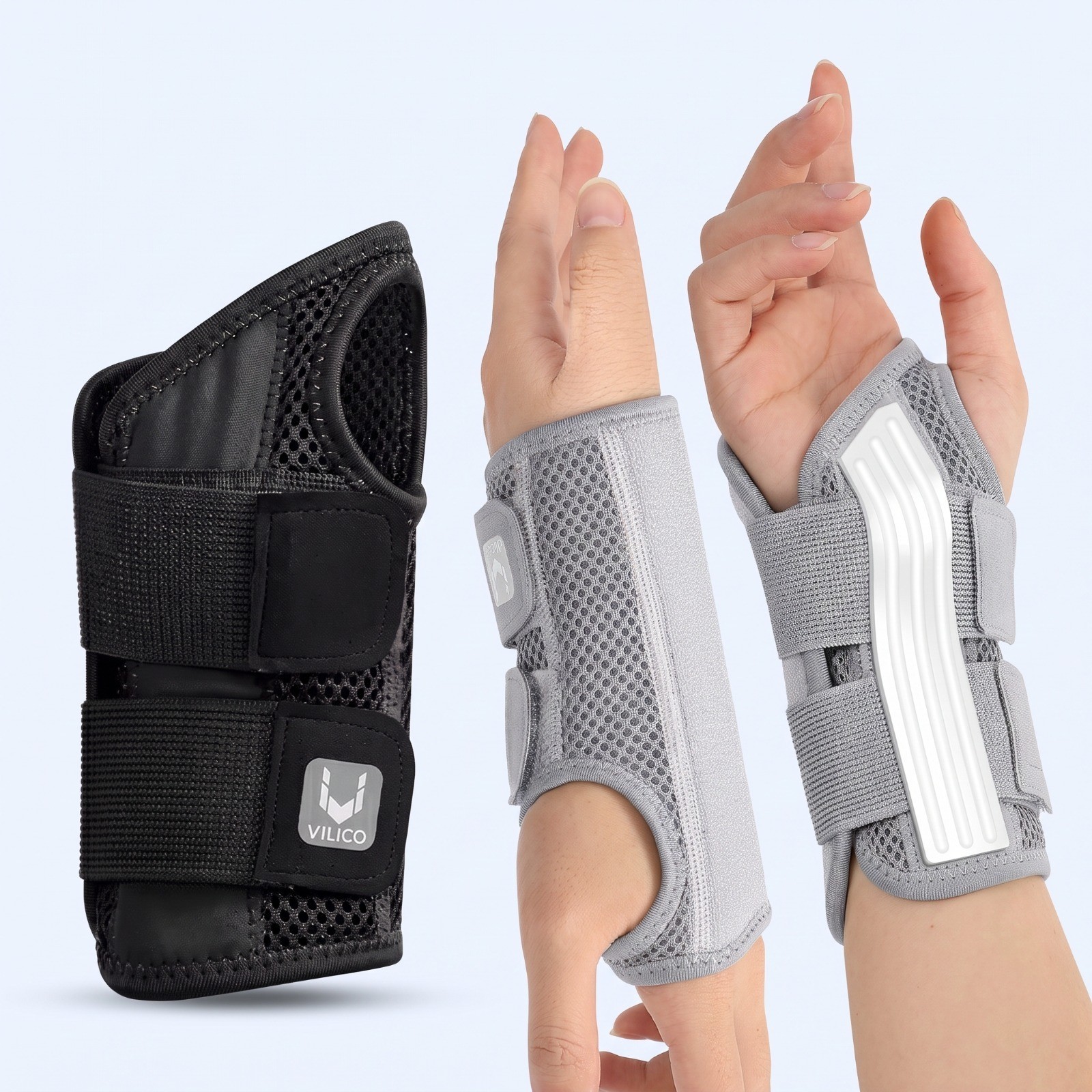 NEW Wrist Brace for Carpal Tunnel – Adjustable Night Support Brace with Splints