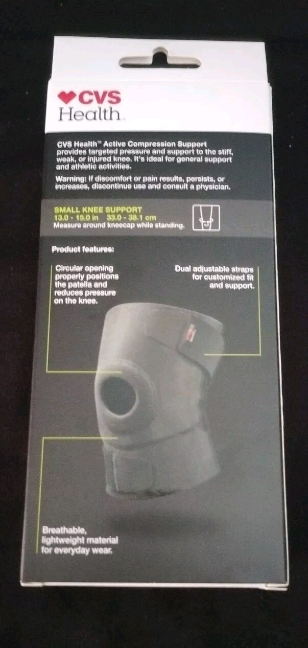 CVS Health Active Compression Knee Moderate Support Size SM. NEW