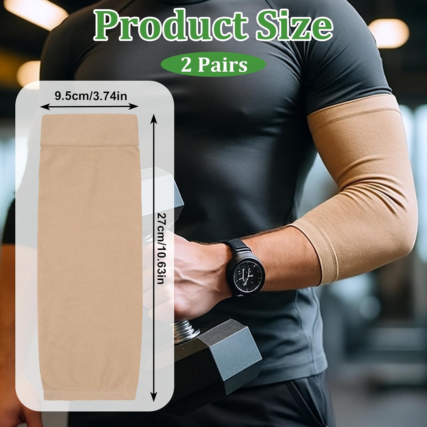 2 Pairs Tattoo Cover Up Sleeve Forearm Sleeves for Women, Forearm Compression Pr