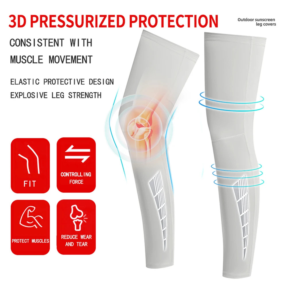1 Pair Sun protection leg covers, non-slip, cycling, ice silk, breathable, quick