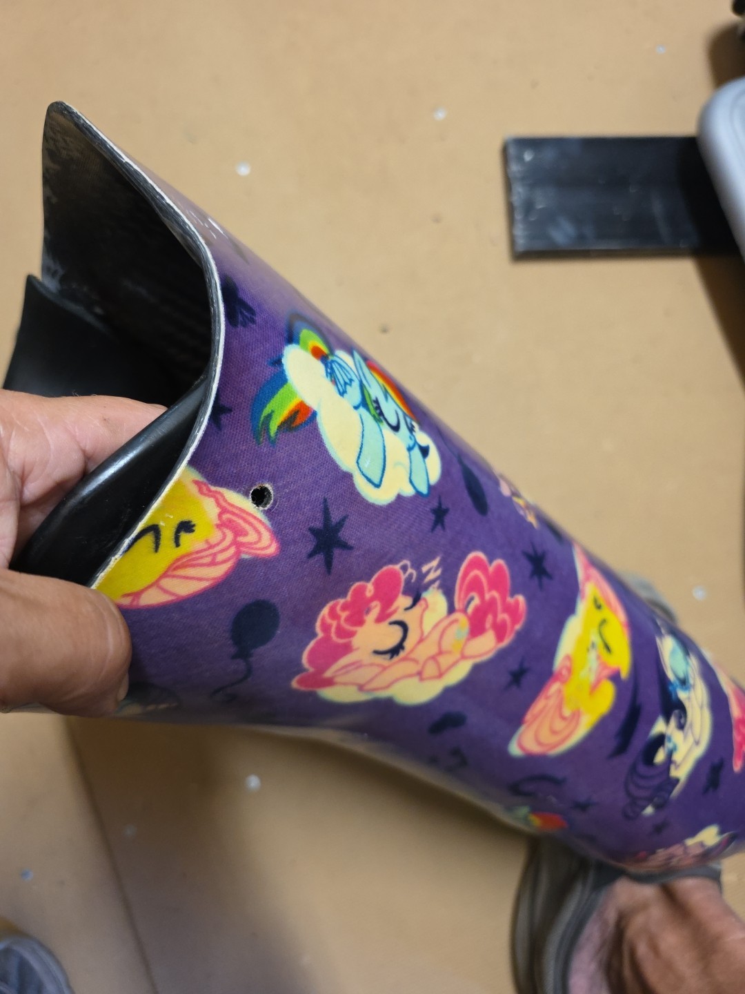 Below-Knee Right Carbon Fiber Prosthetic w/ My Little Pony