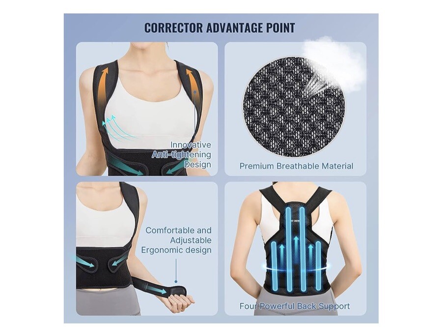 Fit Geno Back Brace for Men and Women Size Medium Back Lumbar Pain NIB
