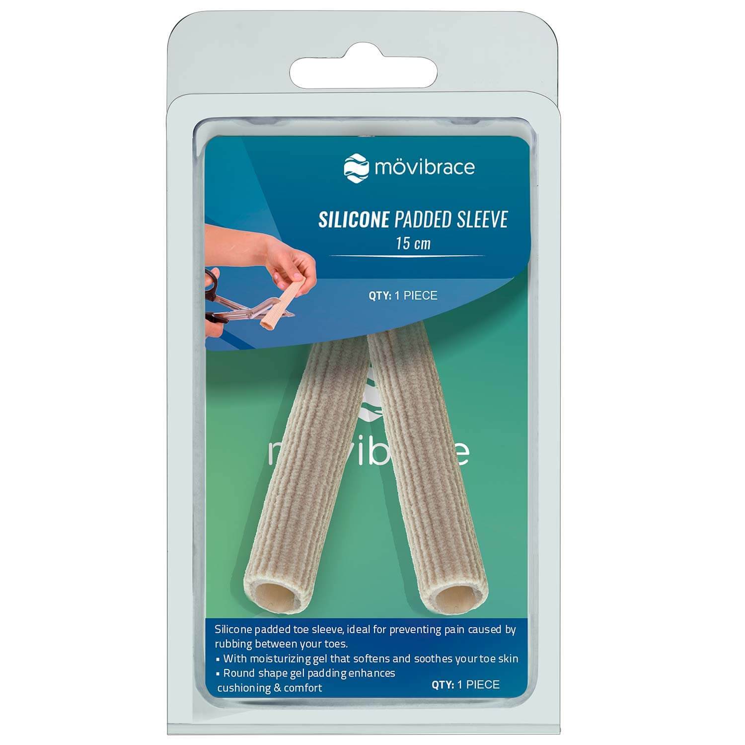 Mövibrace Silicone padded sleeve | Trim to fit, 5.9 inches