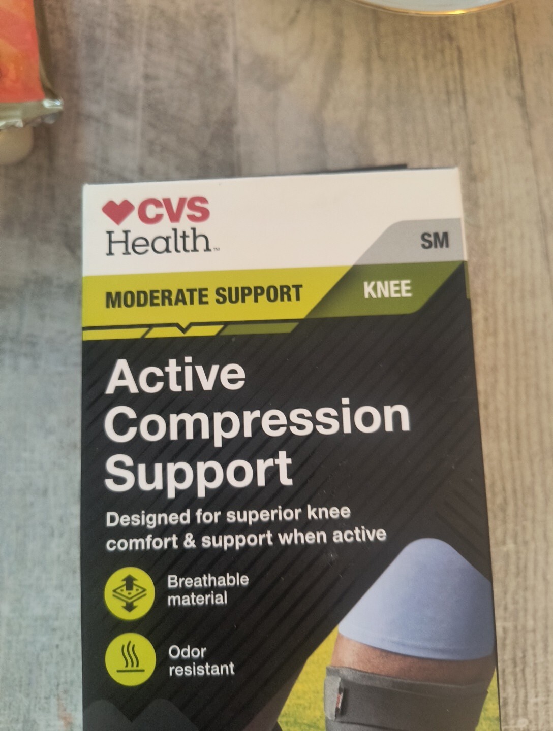 CVS Health Active Compression Knee Support Breathable Material Size Small