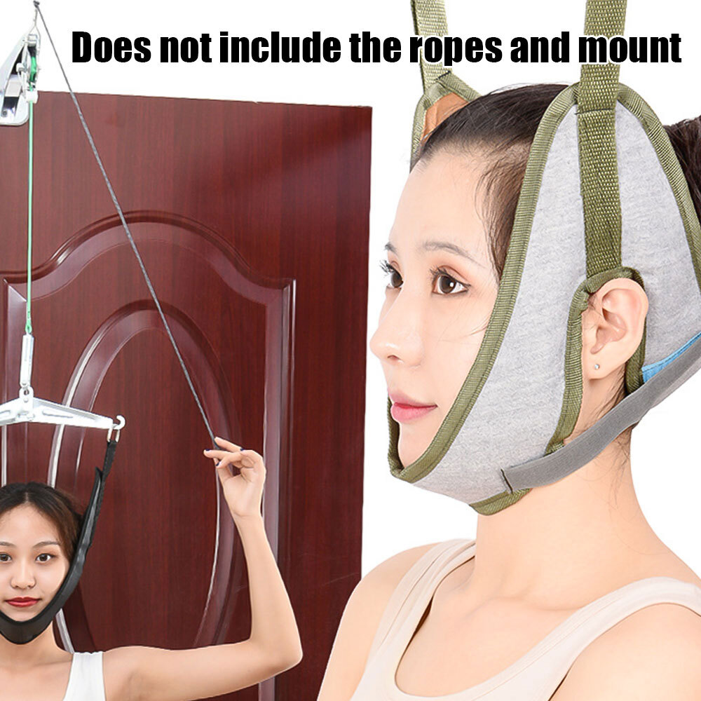 Hanging Neck Traction Kit Cushion Belt Brace Adjustable Correction Stretcher