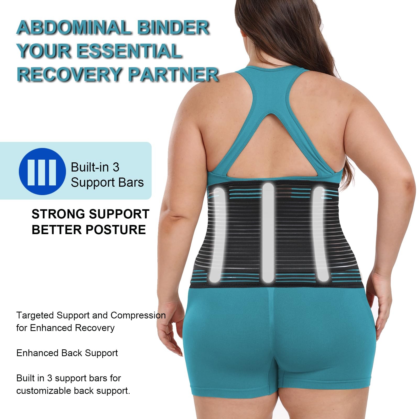 Abdominal Binder Post Surgery Plus Size | Postpartum Belly Band Wrap | Post C…