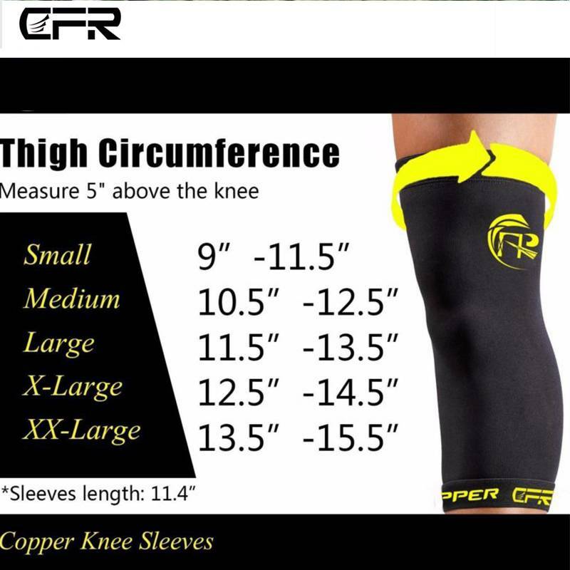 Copper Knee Support Brace Compression Sleeve Sport Joint Pain Arthritis Relief