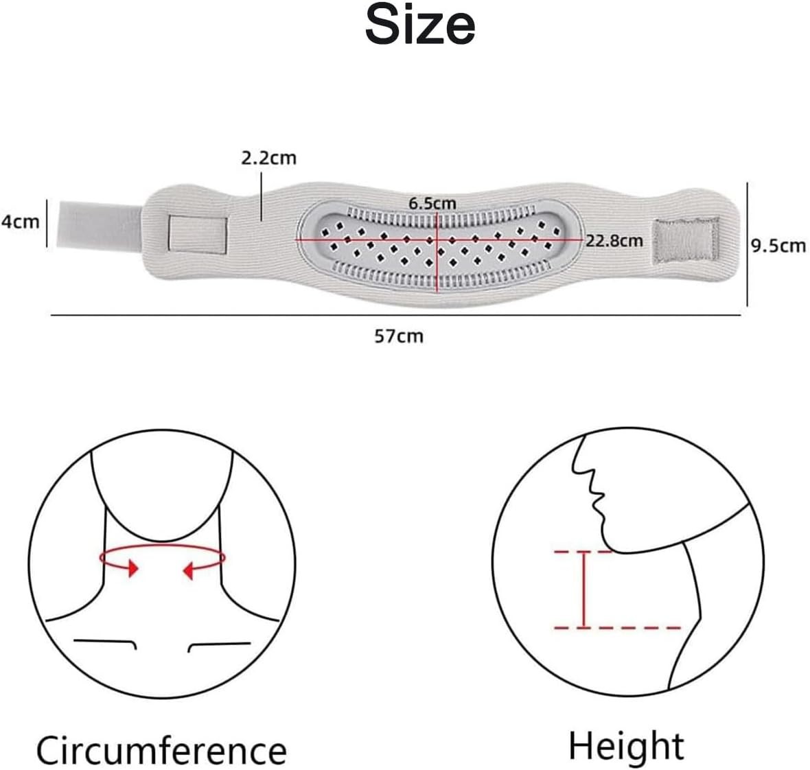 Adjustable Neck Brace Support Wrap,Support Cervical Collar,Relieve Neck Pressure