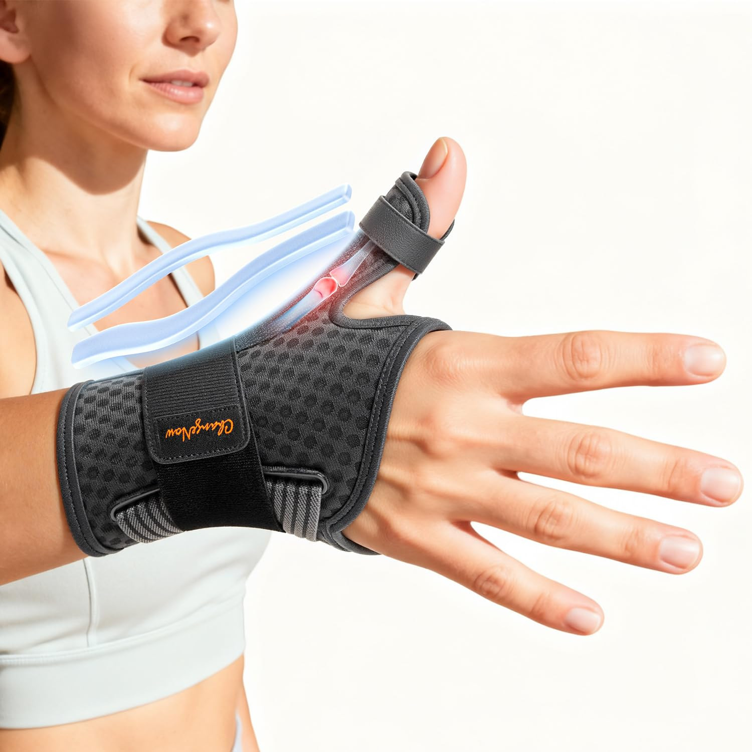 Ultra Breathable Thumb Brace for Right & Left Hand, [Upgraded Medical-Grade] Thu