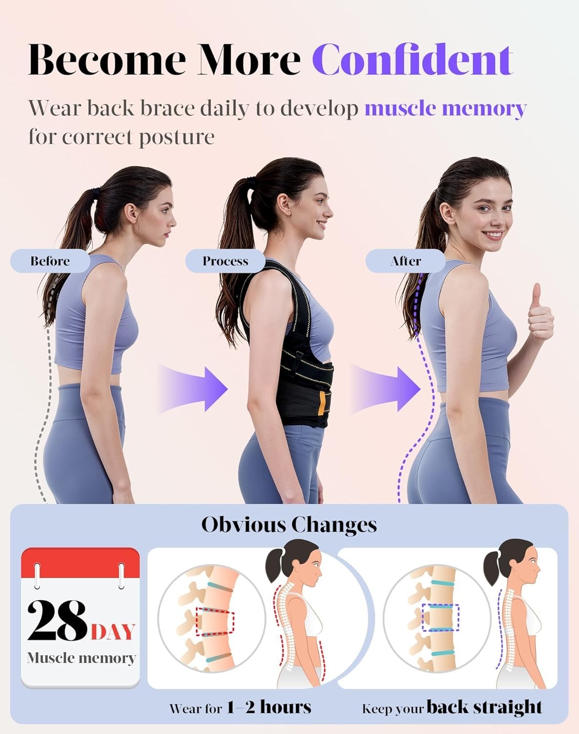FSA/HSA Eligible Adjustable Posture Corrector – Large Size for Ultimate Support