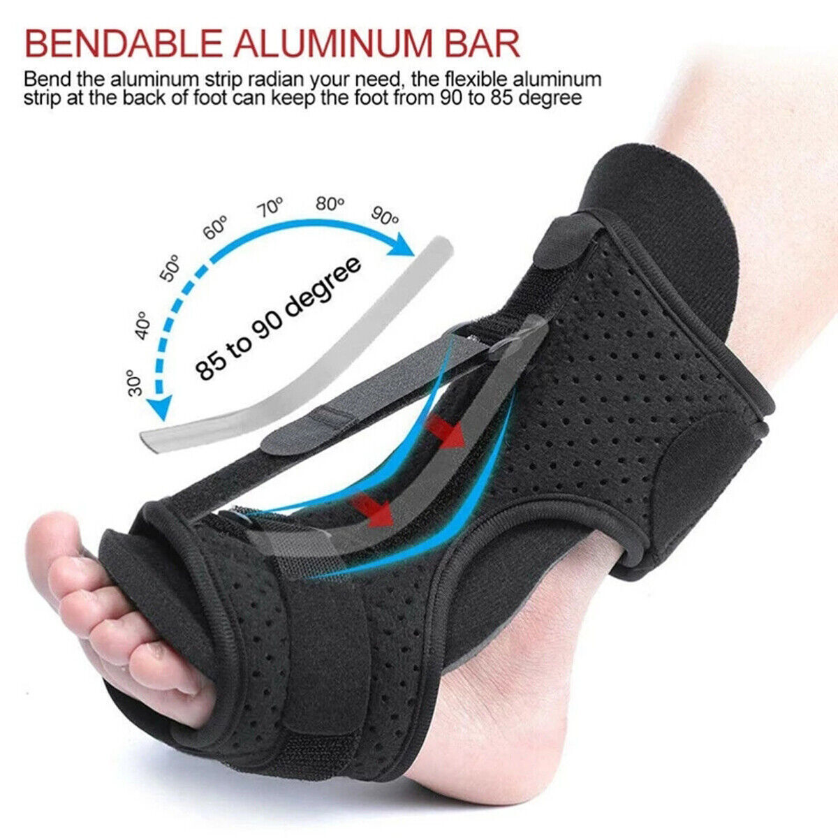 Black Ankle Brace Support Compression Stabilizer Pain Relief Foot Lace Up Wrap