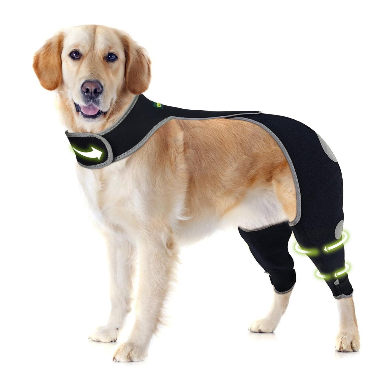 KISFLY “L” Dog Leg Braces for Back Leg – Hind Leg Recovery Sleeve Stop Licking