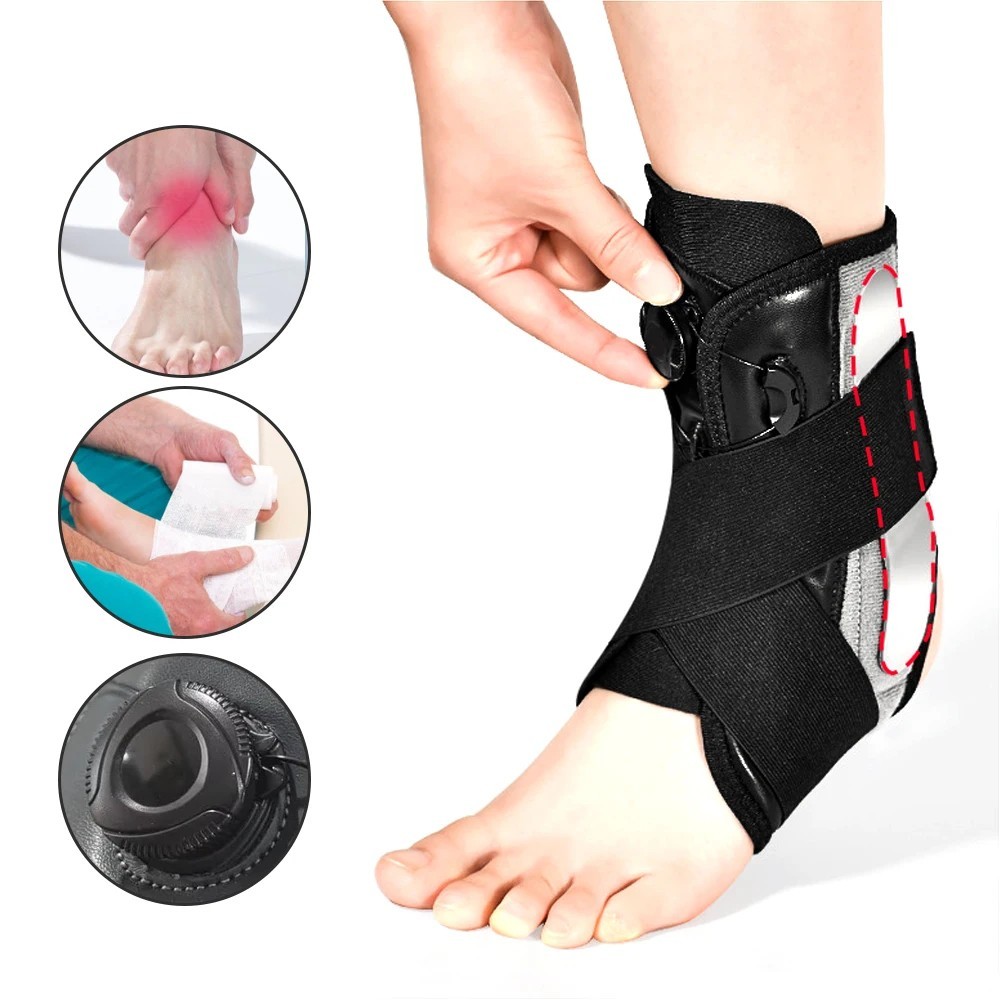 Adjustable Lace-Up Ankle Brace Support for Men & Women Injury Recovery