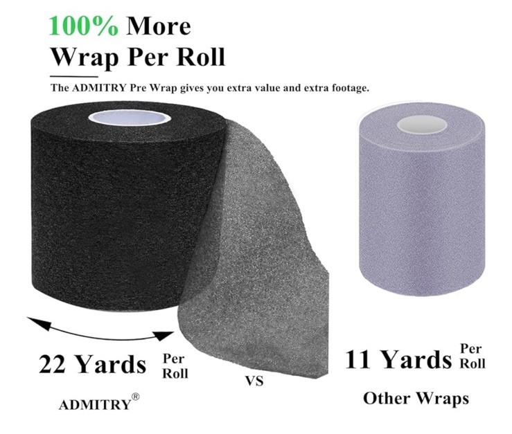 Admit Pre Wrap Tape Athletic , Foam Underwrap, 3rolls